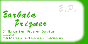 borbala prizner business card